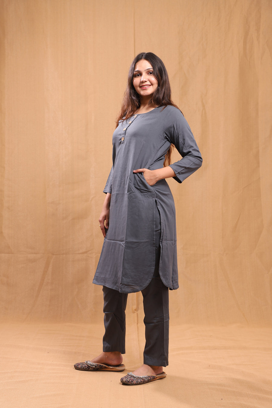 Aisha Rayon Kurta Co-ord Set