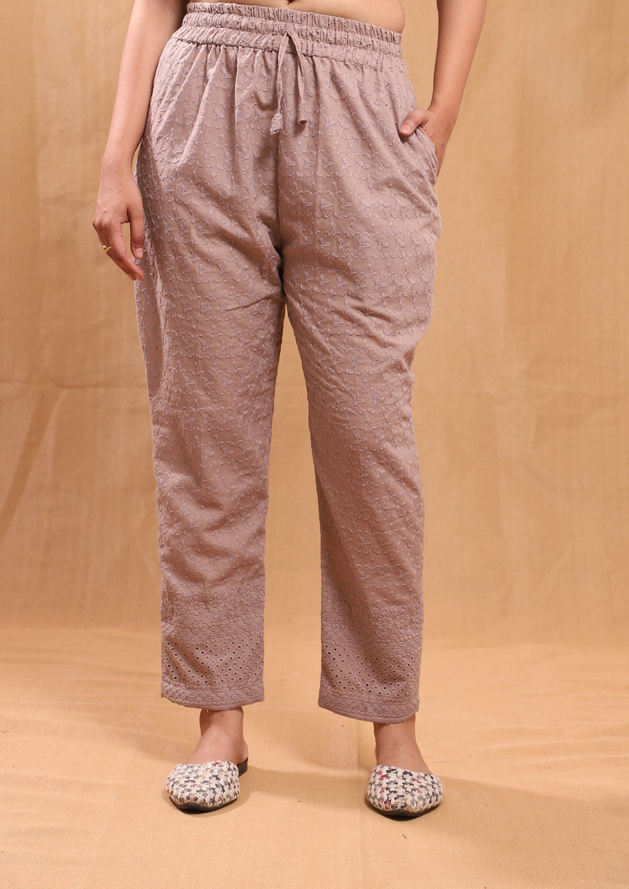 Daman Chikankari Straight Pant