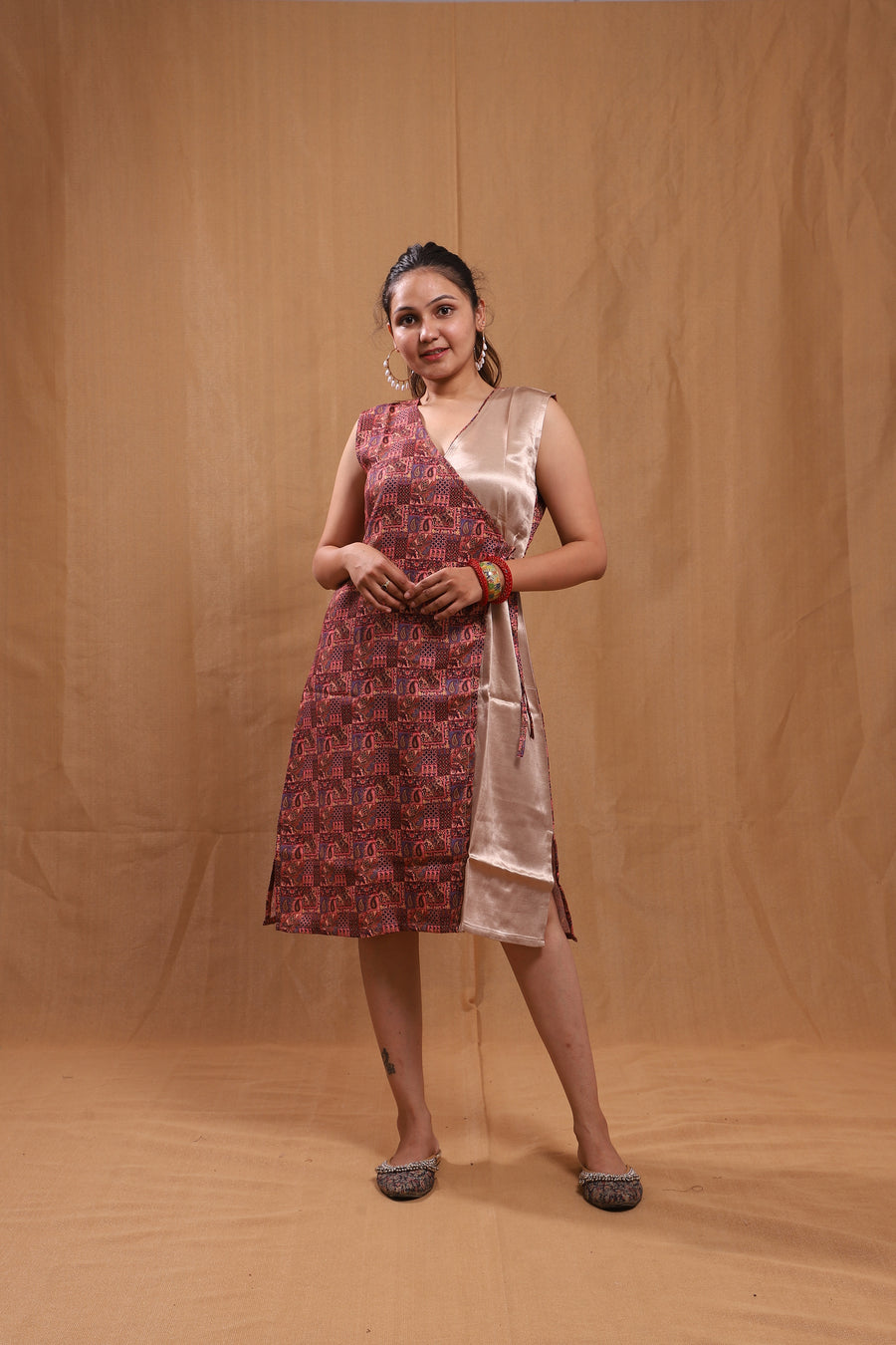 Khushi Overlap tieup dress