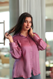 Indulge in comfort and style with our Modal Satin Loose-Fitting Shirt. Designed for ease of movement