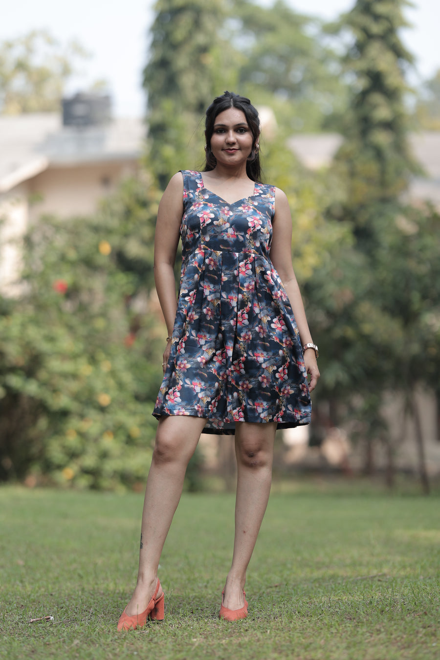 Sara Floral Digital Print Dress