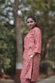 Anya Modal Chanderi Foil Print Kurta set