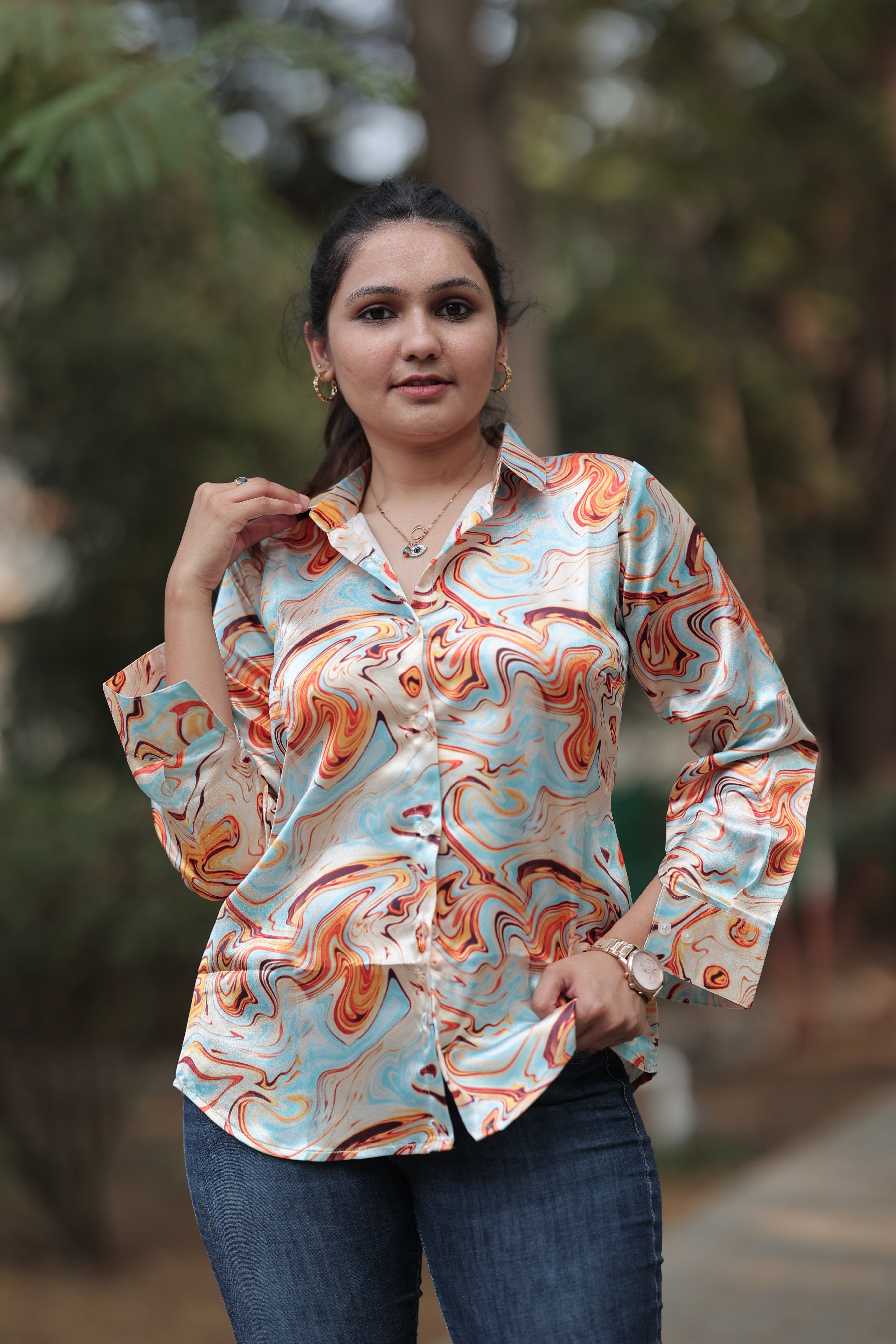 Sania Modal Satin Shirt