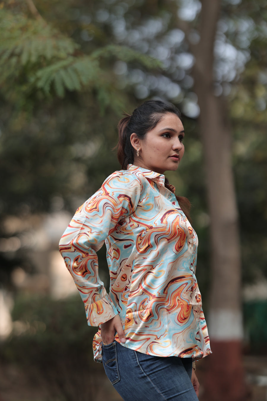 Sania Modal Satin Shirt