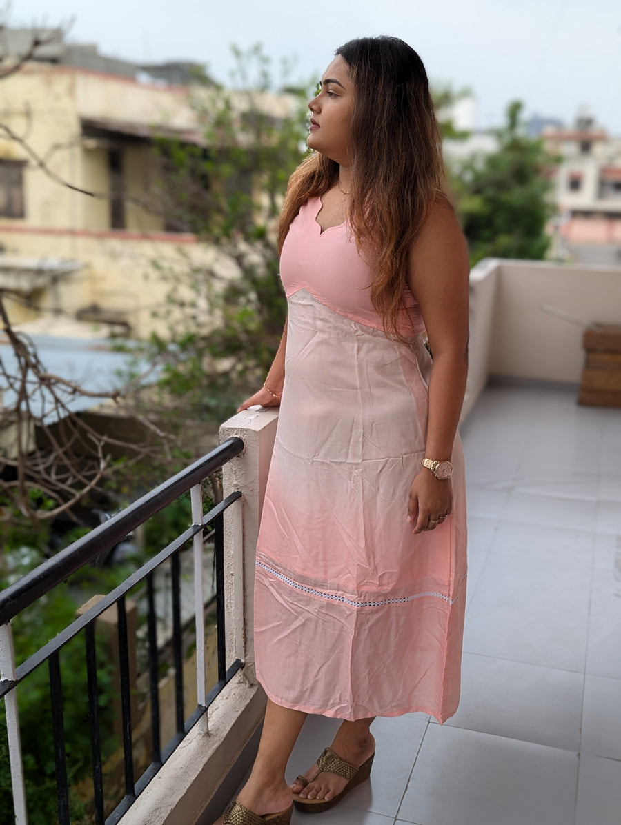 Ombre Muslin Dress